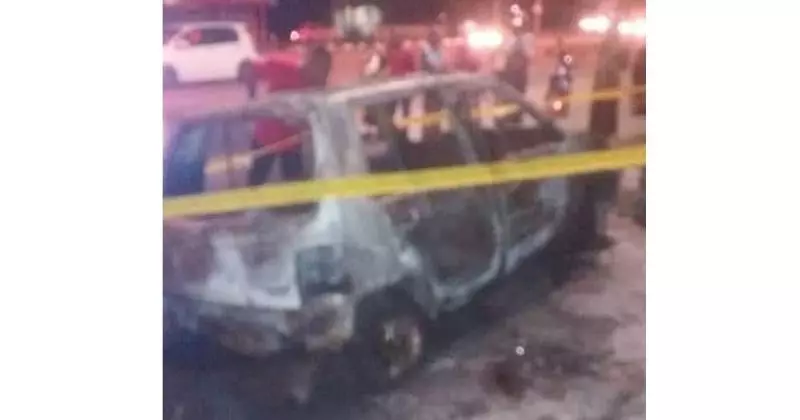 暴徒扔爆竹進車 起火 車主及時逃生保命