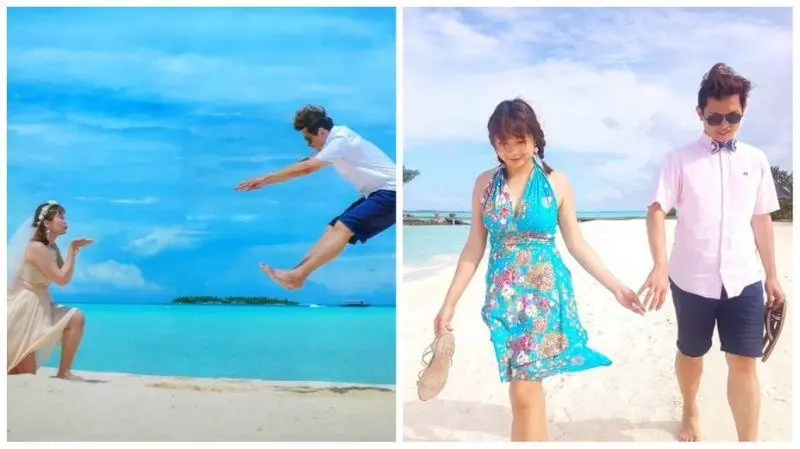 蜜月請老公拍網美「出水芙蓉照」 網看成品笑翻:這是出水哥吉拉吧!