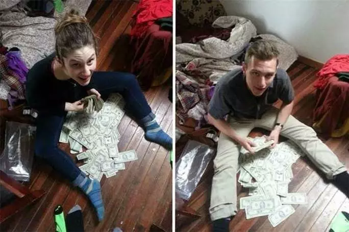 三名大學生650元買回二手沙發,發現把手部分怪怪的,打開以後三人瘋狂尖叫:發財了!