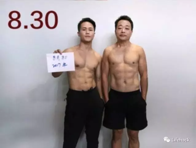「當肉圓父子變成天菜父子」蛻變過程完整大公開:有六塊腹肌帥慘了