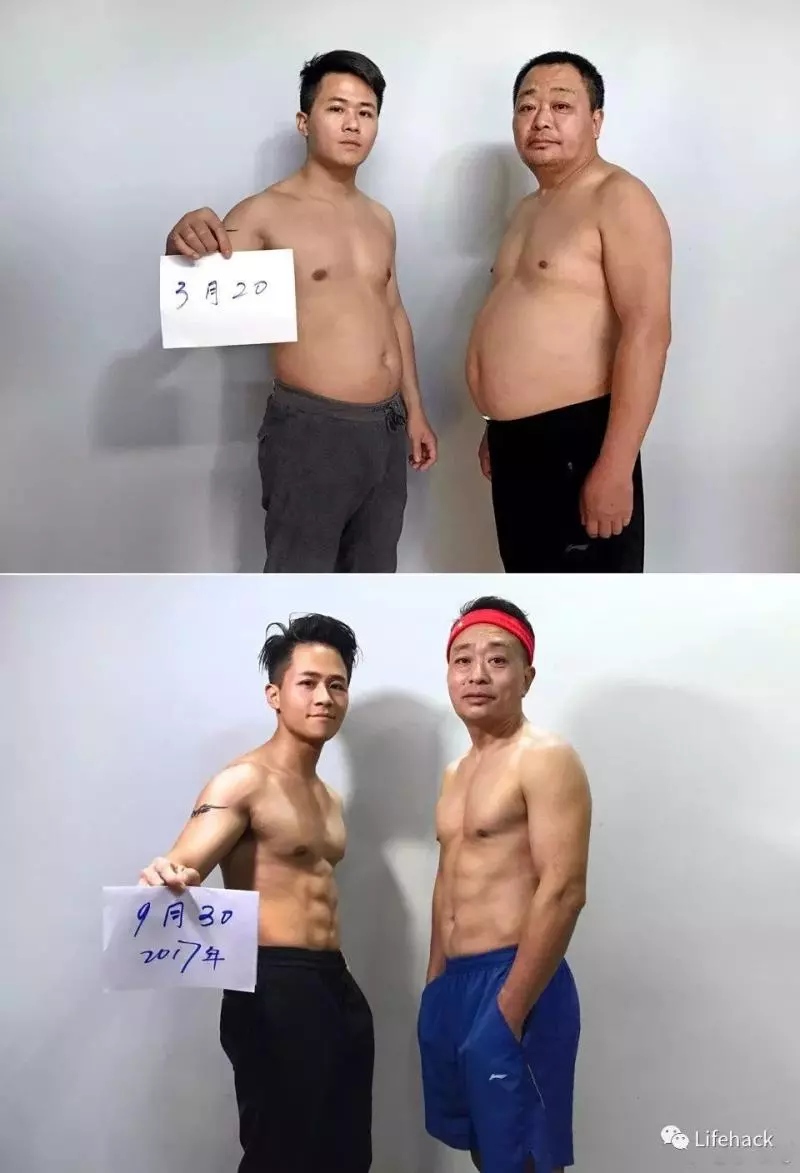 「當肉圓父子變成天菜父子」蛻變過程完整大公開:有六塊腹肌帥慘了