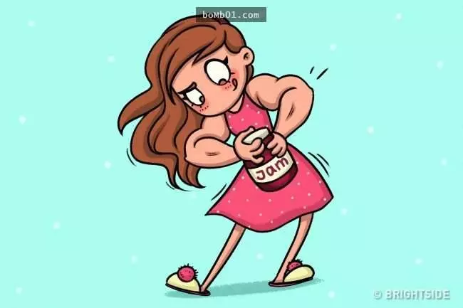 10張證明廠商根本沒考慮過消費者感受的真實插畫!女孩子想要打開罐頭,必須有強壯的手臂。