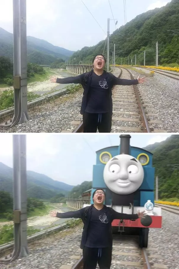 網友們不滿意照片,委託PS大神幫修圖 最後完成結果被徹底玩壞啦XD