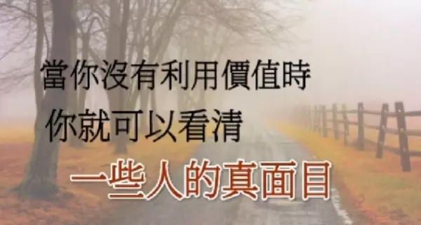 當你沒有利用價值時,你根本什麼都不是!(很現實)
