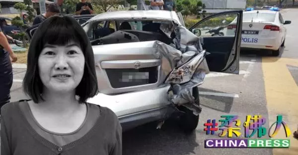 疑巴士撞及轎車後方 寬中女教師命喪公路