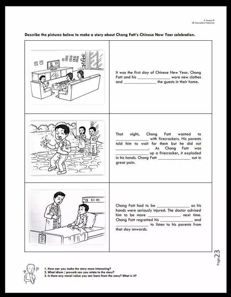 ENGLISH PAPER 2 (SECTION C)WRITING ESSAY 英文作文模組練習