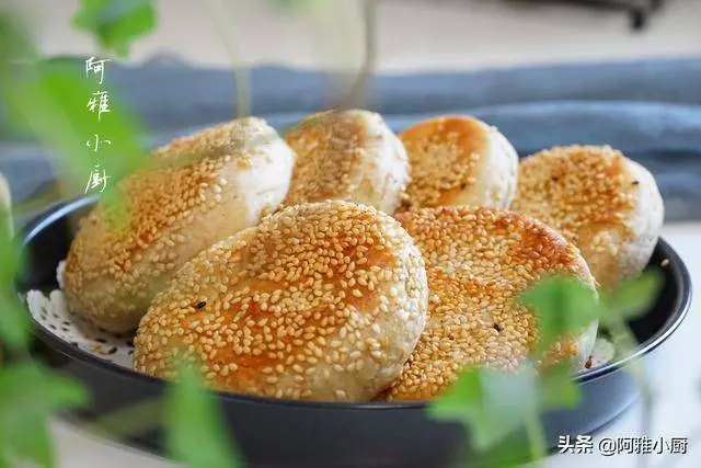 早餐芝麻餅燒餅,2個小技巧香酥掉渣