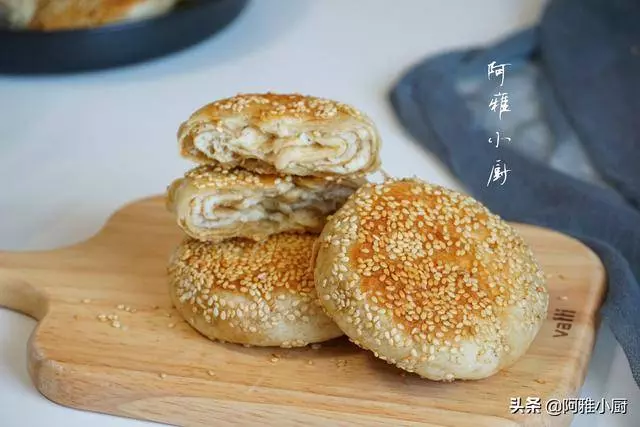 早餐芝麻餅燒餅,2個小技巧香酥掉渣