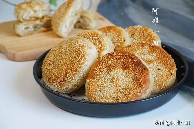 早餐芝麻餅燒餅,2個小技巧香酥掉渣