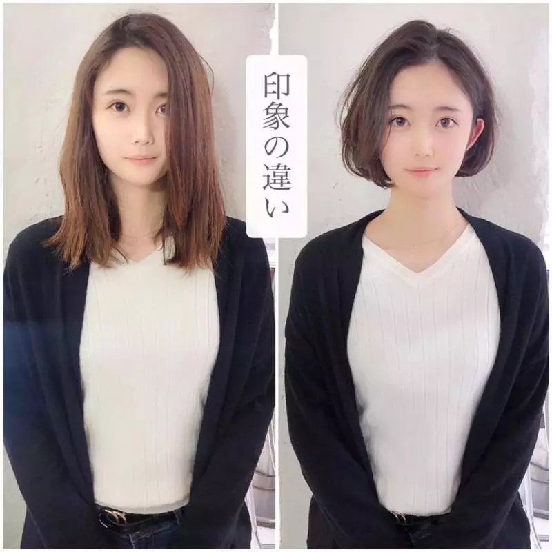 15位日本妹子剪髮前後對比,告訴你什麼叫換髮型