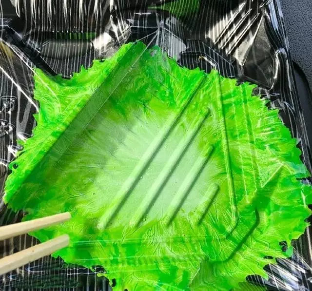 日本網友點了「炸雞」外賣後,發現生菜是印上去的,罪惡感滿滿的