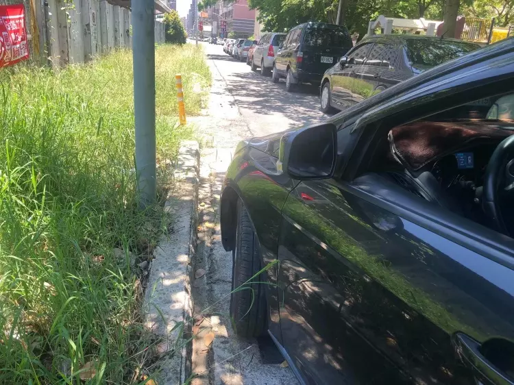 正妹路邊停車無極限!5CM距離「看妳怎麼出來」 她老司機神技巧…不該低估你的!