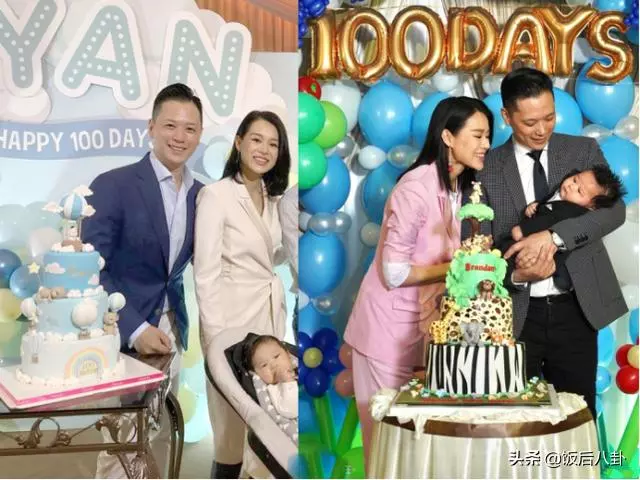 胡杏兒為二胎兒子辦百日宴賓客雲集,寶寶躺著吃手指表情呆萌!