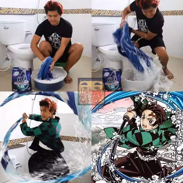 泰國低成本COS小哥的鬼滅之刃系列,炭治郎神還原,無慘太秀了