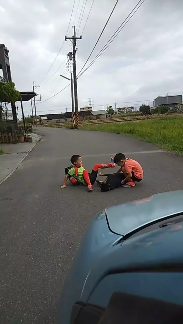 「路霸犬」聽到喇叭聲卻拒絕讓開 無奈媽派小孩移障礙物:你起來啦