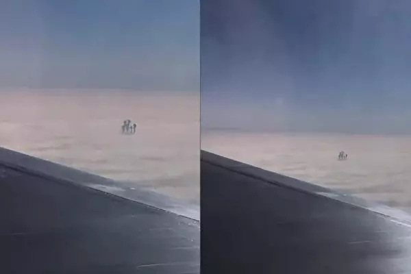 男子搭機在高空看見「一家四口」在「雲中漫步」!連專家都無法解釋!
