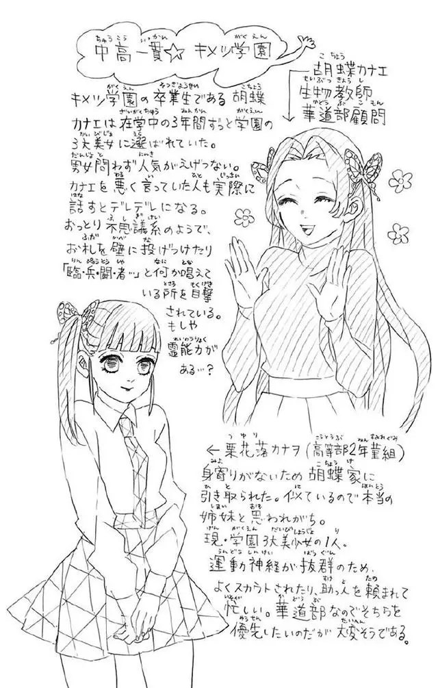 《鬼滅之刃》番外:鬼滅學院人設增加,香奈乎榮升校園三大美女之一
