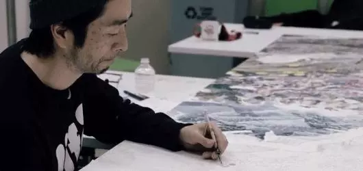 這個日本大神,畫出了超牛鋼筆畫,每天幾萬筆,連畫一千多天,細節精細極致