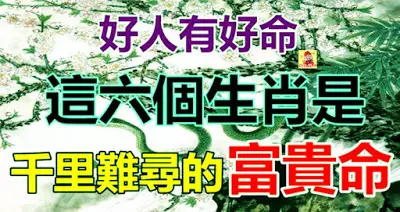 好人有好命,這6個生肖是千裡難尋的富貴命