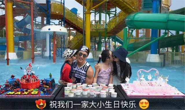 吳尊曬兒子水上派對,Neinei穿泳衣變胖妻子大方出鏡時尚漂亮