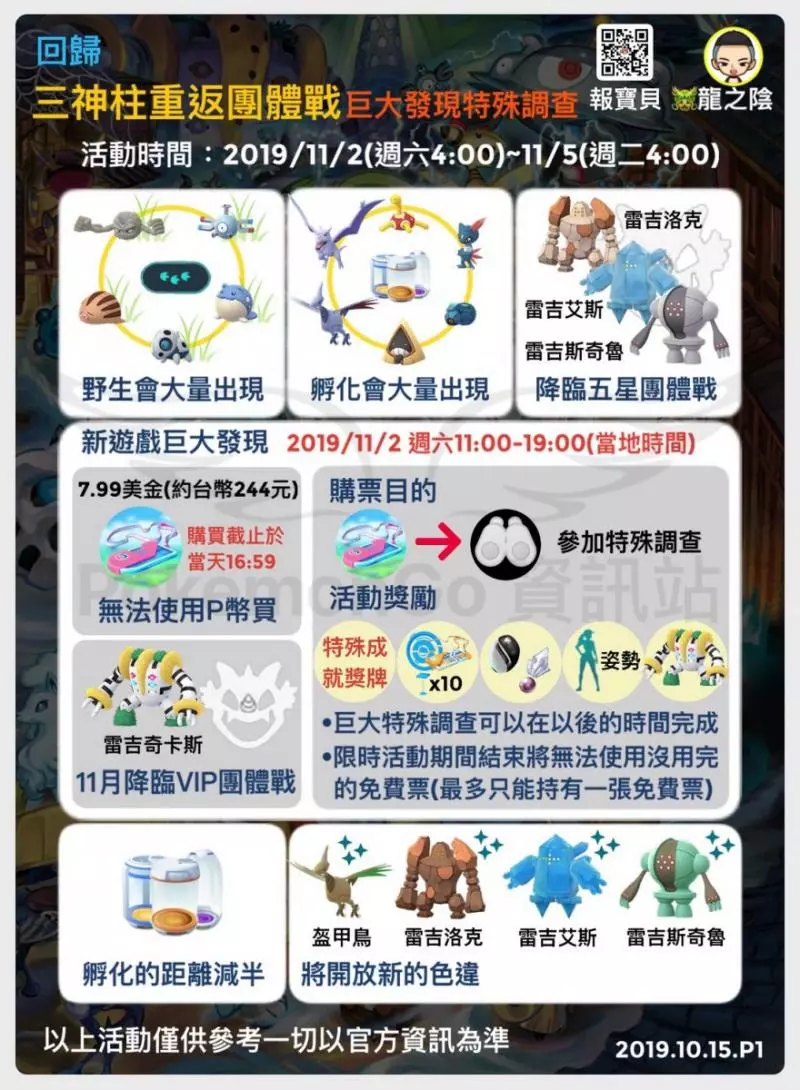 【PokemonGO】強大的體質與大招優勢,一般系最強神獸,聖柱王雷吉奇卡斯降臨 !