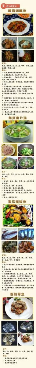 魚的營養豐富，食之味美，36種做魚的方法，絕對讓你忘不了這美味