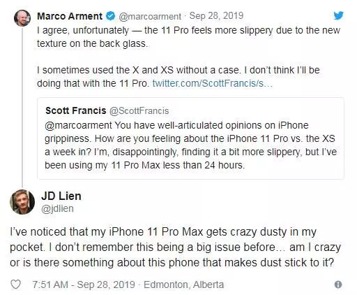 用戶吐槽iPhone 11極易沾染灰塵,有人提議使用鏡頭保護蓋