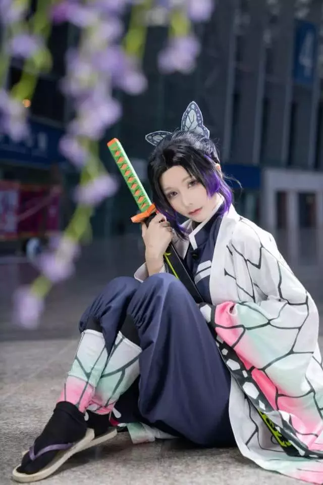 《鬼滅之刃》神還原的Cosplay胡蝶忍,看到真人瞬間心動了