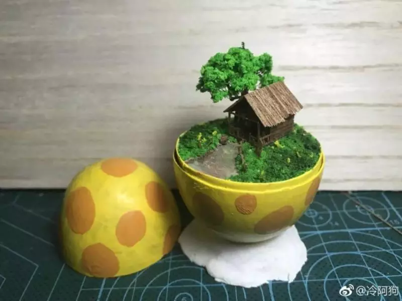 宮崎駿動畫被奶爸搬到現實,房子比手指還小,30萬粉絲每日在線催更