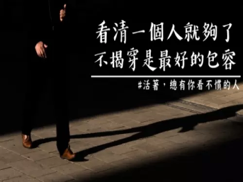 看清一個人就夠了,不揭穿是最好的包容!討厭一個人不翻臉,是你懂得至極的尊重!