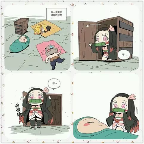 鬼滅小劇場,善逸伊之助慘遭禰豆子「毒手」,只有炭治郎躲過一劫