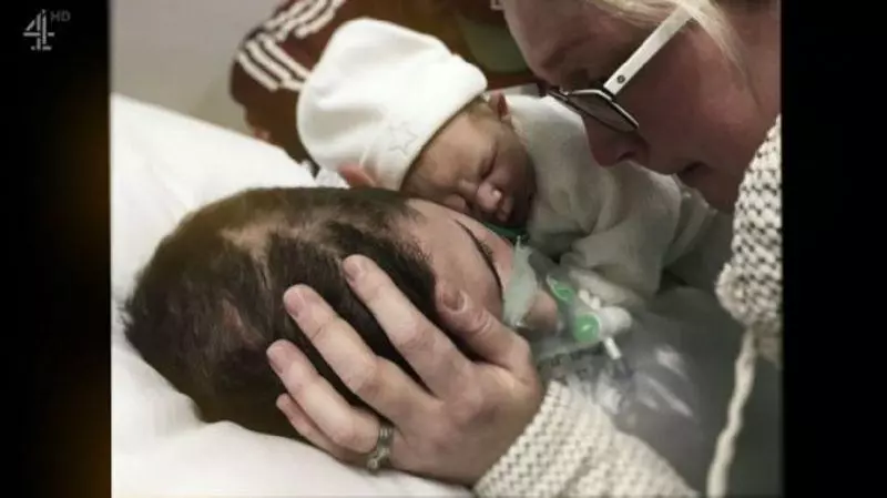 只為最後一面!腦癌父病榻擁抱新生女兒 3小時後走了