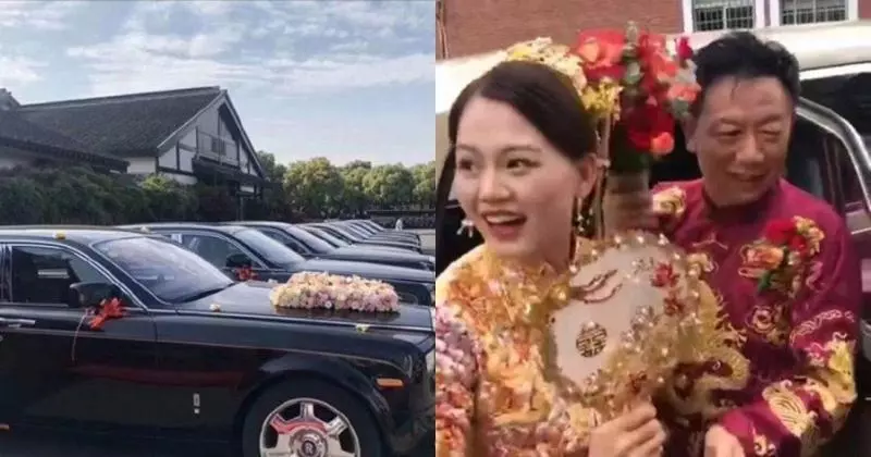 老翁一排勞斯萊斯迎娶美嬌娘 網贊嘆:有錢真好