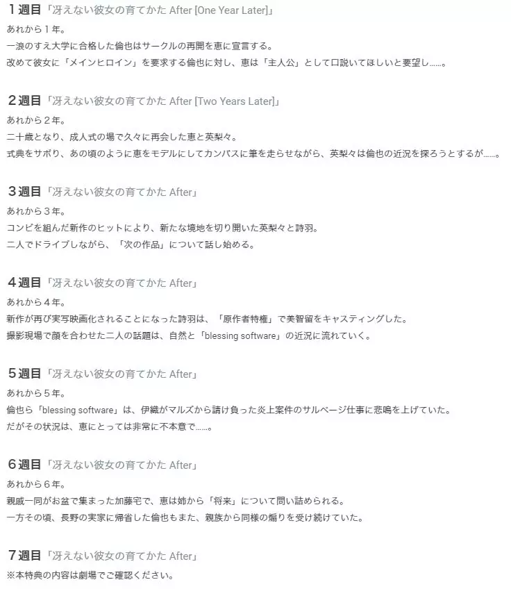 路人女主的養成方法劇場版特典公開,加藤惠和男主交往後續揭秘