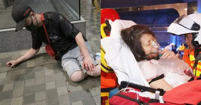 ◤反送中◢太古斬人 兩夫婦中刀 男子穿肺命危 區議員左耳遭咬甩