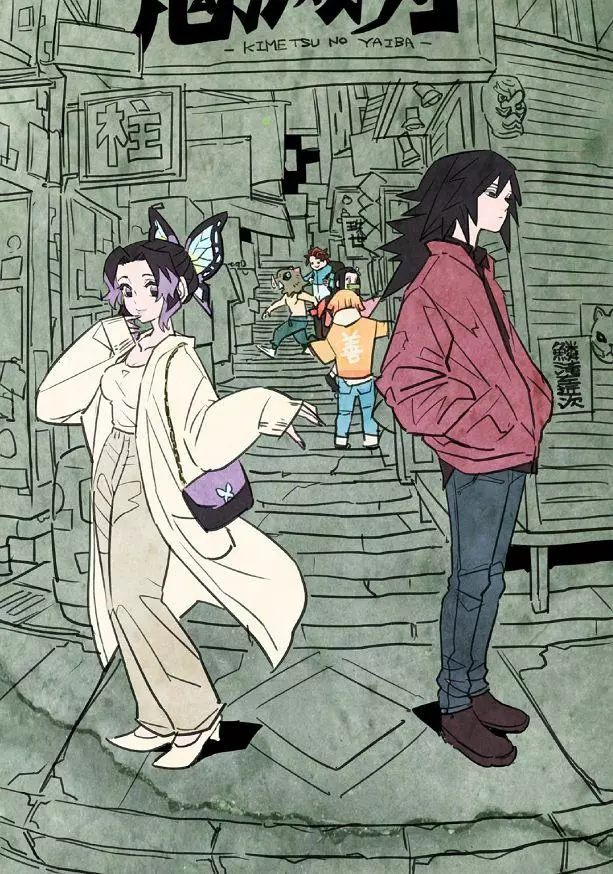 畫師自繪《鬼滅之刃》片場外愉快生活。義勇:我要坐哪裡才好?