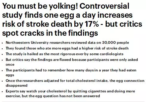 研究稱每天吃雞蛋死亡風險增加!雞蛋到底能不能吃?